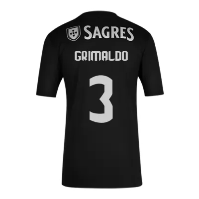 Herren Fußball Alejandro Grimaldo #3 Auswärtstrikot Schwarz Trikot 2020/21 Hemd