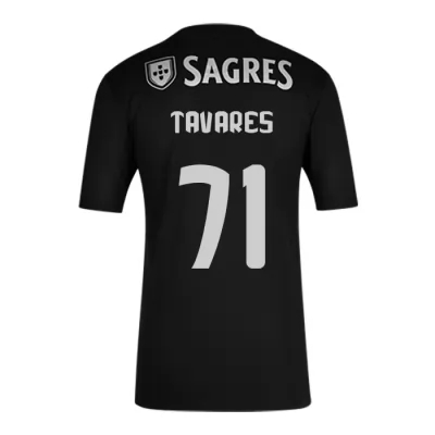 Herren Fußball Nuno Tavares #71 Auswärtstrikot Schwarz Trikot 2020/21 Hemd