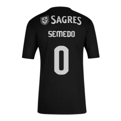 Herren Fußball Alfa Semedo #0 Auswärtstrikot Schwarz Trikot 2020/21 Hemd