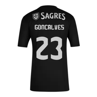 Herren Fußball Diogo Goncalves #23 Auswärtstrikot Schwarz Trikot 2020/21 Hemd