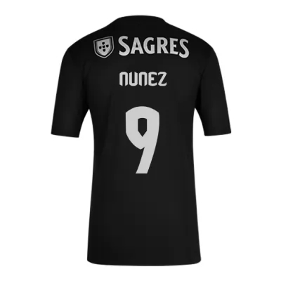 Herren Fußball Darwin Nunez #9 Auswärtstrikot Schwarz Trikot 2020/21 Hemd