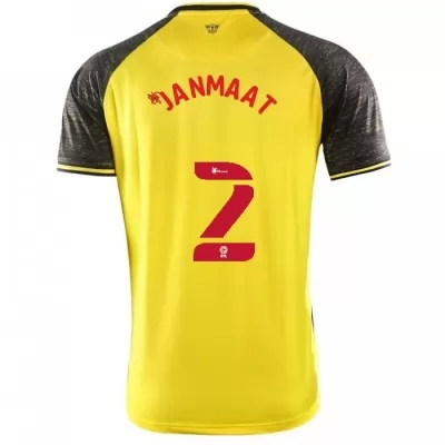 Herren Fußball Daryl Janmaat #2 Heimtrikot Gelb Schwarz Trikot 2020/21 Hemd