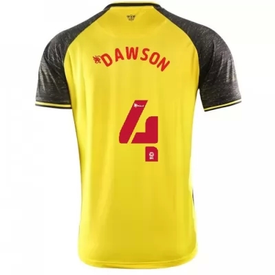 Herren Fußball Craig Dawson #4 Heimtrikot Gelb Schwarz Trikot 2020/21 Hemd