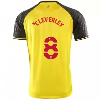 Herren Fußball Tom Cleverley #8 Heimtrikot Gelb Schwarz Trikot 2020/21 Hemd