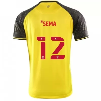 Herren Fußball Ken Sema #12 Heimtrikot Gelb Schwarz Trikot 2020/21 Hemd
