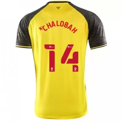Herren Fußball Nathaniel Chalobah #14 Heimtrikot Gelb Schwarz Trikot 2020/21 Hemd