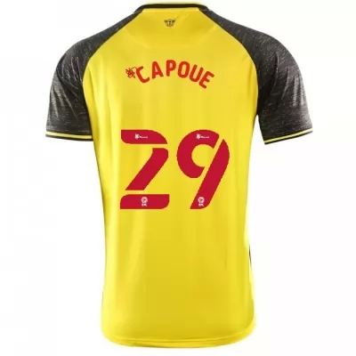 Herren Fußball Etienne Capoue #29 Heimtrikot Gelb Schwarz Trikot 2020/21 Hemd