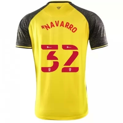 Herren Fußball Marc Navarro #32 Heimtrikot Gelb Schwarz Trikot 2020/21 Hemd