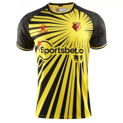 Herren Fußball Roberto Pereyra #37 Heimtrikot Gelb Schwarz Trikot 2020/21 Hemd