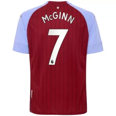 Herren Fußball John Mcginn #7 Heimtrikot Rot Blau Trikot 2020/21 Hemd