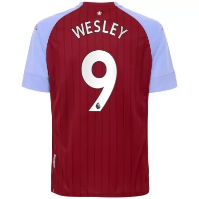 Herren Fußball Wesley #9 Heimtrikot Rot Blau Trikot 2020/21 Hemd