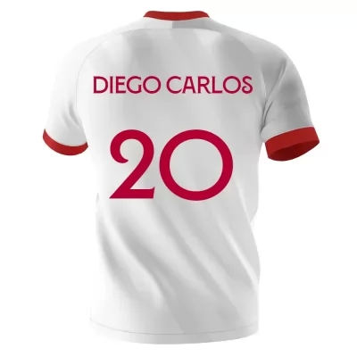 Herren Fußball Diego Carlos #20 Heimtrikot Weiß Trikot 2020/21 Hemd