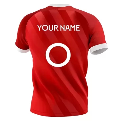 Herren Fußball Dein Name #0 Auswärtstrikot Rot Trikot 2020/21 Hemd