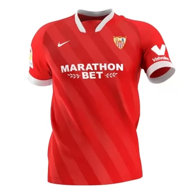 Herren Fußball Sergi Gomez #3 Auswärtstrikot Rot Trikot 2020/21 Hemd