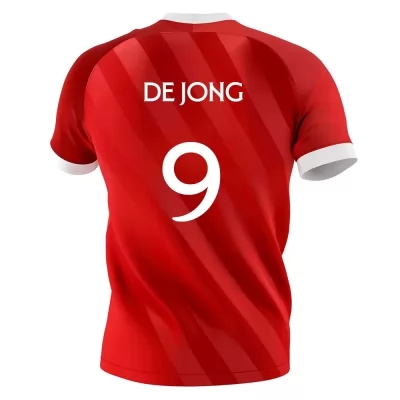 Herren Fußball Luuk de Jong #9 Auswärtstrikot Rot Trikot 2020/21 Hemd