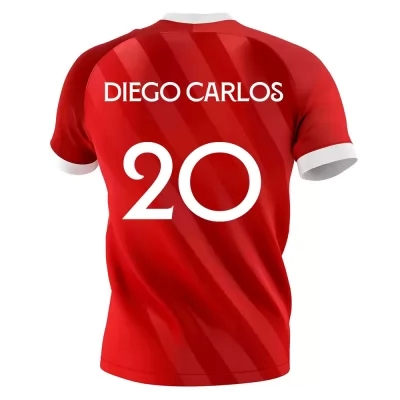 Herren Fußball Diego Carlos #20 Auswärtstrikot Rot Trikot 2020/21 Hemd