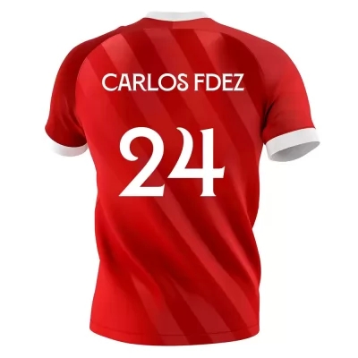 Herren Fußball Carlos Fernandez #24 Auswärtstrikot Rot Trikot 2020/21 Hemd