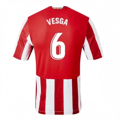 Herren Fußball Mikel Vesga #6 Heimtrikot Rot Trikot 2020/21 Hemd