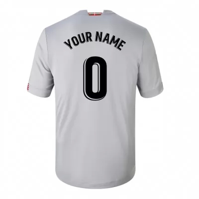 Herren Fußball Dein Name #0 Auswärtstrikot Grau Trikot 2020/21 Hemd