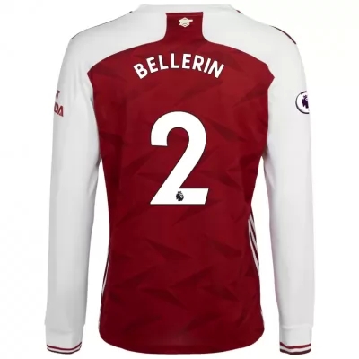 Herren Fußball Hector Bellerin #2 Heimtrikot Rot Long Sleeved Shirt 2020/21 Hemd