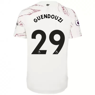 Herren Fußball Matteo Guendouzi #29 Auswärtstrikot Weiß Trikot 2020/21 Hemd
