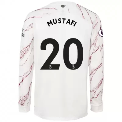 Herren Fußball Shkodran Mustafi #20 Auswärtstrikot Weiß Long Sleeved Shirt 2020/21 Hemd