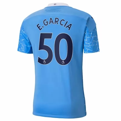 Herren Fußball Eric Garcia #50 Heimtrikot Blau Trikot 2020/21 Hemd