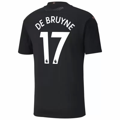 Herren Fußball Kevin De Bruyne #17 Auswärtstrikot Schwarz Trikot 2020/21 Hemd