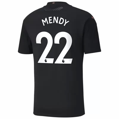Herren Fußball Benjamin Mendy #22 Auswärtstrikot Schwarz Trikot 2020/21 Hemd