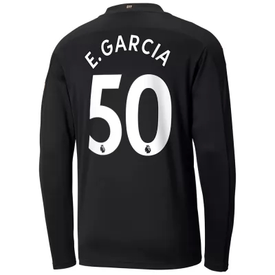 Herren Fußball Eric Garcia #50 Auswärtstrikot Schwarz Trikot 2020/21 Hemd