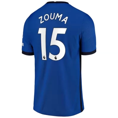 Herren Fußball Kurt Zouma #15 Heimtrikot Blau Trikot 2020/21 Hemd