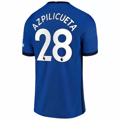 Herren Fußball Cesar Azpilicueta #28 Heimtrikot Blau Trikot 2020/21 Hemd