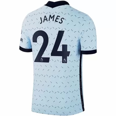 Herren Fußball Reece James #24 Auswärtstrikot Hellblau Trikot 2020/21 Hemd