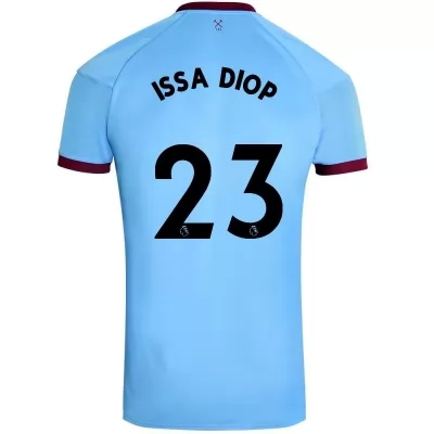 Herren Fußball Issa Diop #23 Auswärtstrikot Blau Trikot 2020/21 Hemd