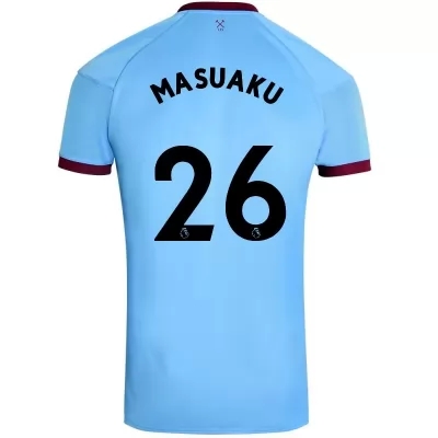 Herren Fußball Arthur Masuaku #26 Auswärtstrikot Blau Trikot 2020/21 Hemd
