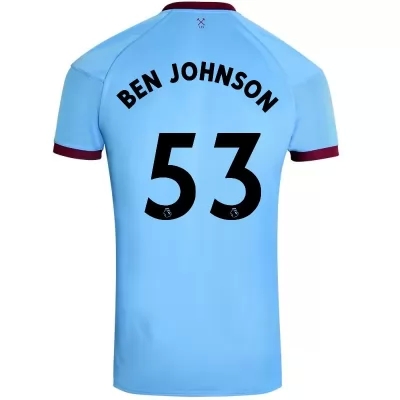 Herren Fußball Ben Johnson #53 Auswärtstrikot Blau Trikot 2020/21 Hemd