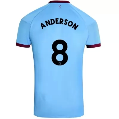 Herren Fußball Felipe Anderson #8 Auswärtstrikot Blau Trikot 2020/21 Hemd