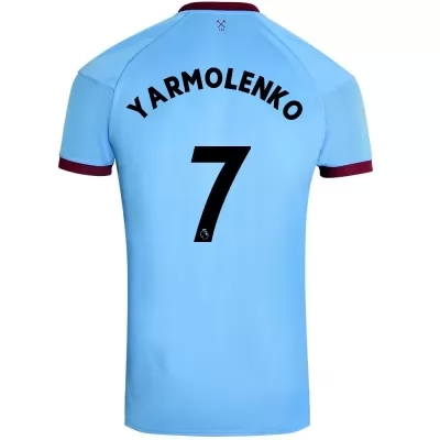 Herren Fußball Andriy Yarmolenko #7 Auswärtstrikot Blau Trikot 2020/21 Hemd