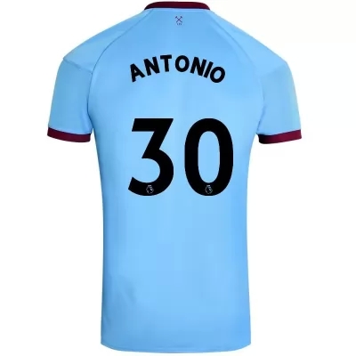 Herren Fußball Michail Antonio #30 Auswärtstrikot Blau Trikot 2020/21 Hemd