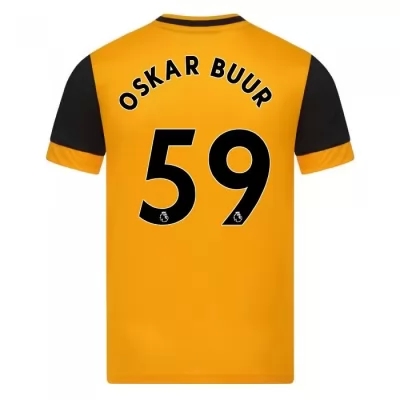 Herren Fußball Oskar Buur #59 Heimtrikot Orange Trikot 2020/21 Hemd