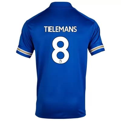 Herren Fußball Youri Tielemans #8 Heimtrikot Blau Trikot 2020/21 Hemd