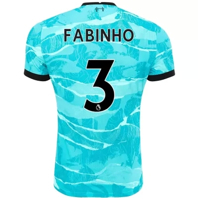 Herren Fußball Fabinho #3 Auswärtstrikot Blau Trikot 2020/21 Hemd