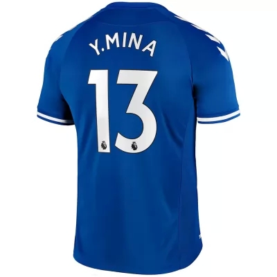 Herren Fußball Yerry Mina #13 Heimtrikot Blau Trikot 2020/21 Hemd