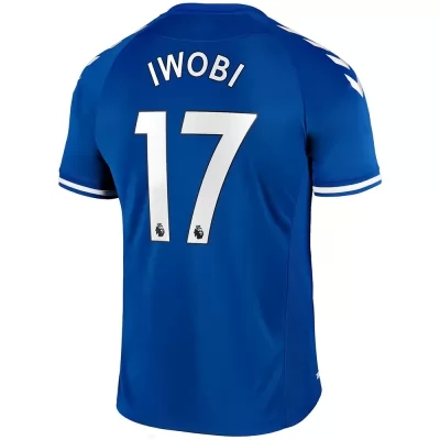 Herren Fußball Alex Iwobi #17 Heimtrikot Blau Trikot 2020/21 Hemd