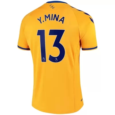Herren Fußball Yerry Mina #13 Auswärtstrikot Gelb Trikot 2020/21 Hemd