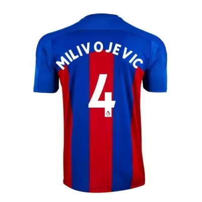 Herren Fußball Luka Milivojevic #4 Heimtrikot Rot Blau Trikot 2020/21 Hemd