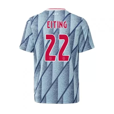 Herren Fußball Carel Eiting #22 Auswärtstrikot Blau Trikot 2020/21 Hemd