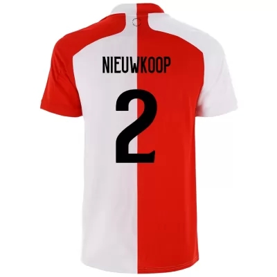 Herren Fußball Bart Nieuwkoop #2 Heimtrikot Rot Weiß Trikot 2020/21 Hemd