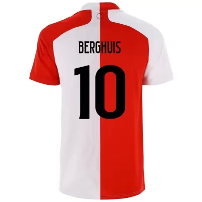 Herren Fußball Steven Berghuis #10 Heimtrikot Rot Weiß Trikot 2020/21 Hemd
