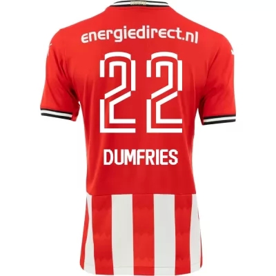 Herren Fußball Denzel Dumfries #22 Heimtrikot Rot Trikot 2020/21 Hemd